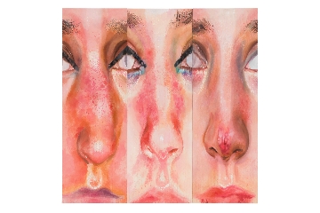 Lin Olschowka Parallel Lines, 2024, 210x210cm